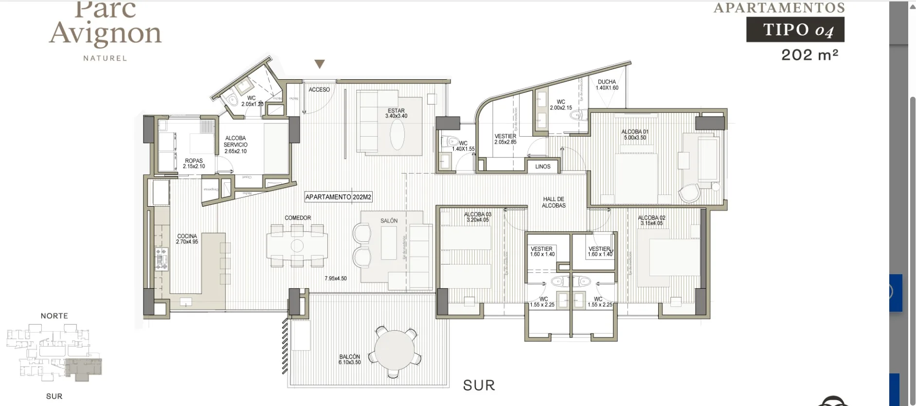 APARTAMENTOS TIPO 04, 202m2